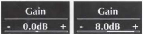 Gain - 0.0dB + Gain - 8.0dB +