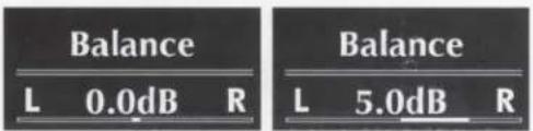 Balance L 0.0dB R Balance L 5.0dB R