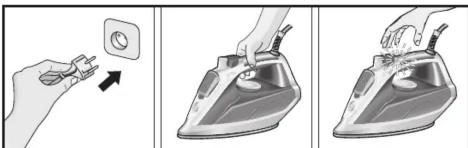 Illustration d'une main utilisant un outil électrique pour soulever un bouton carré, montrant trois étapes séquentielles (aucun texte ni symbole)