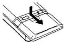 SONY HCD-461 - Inserting batteries into the remote - 1