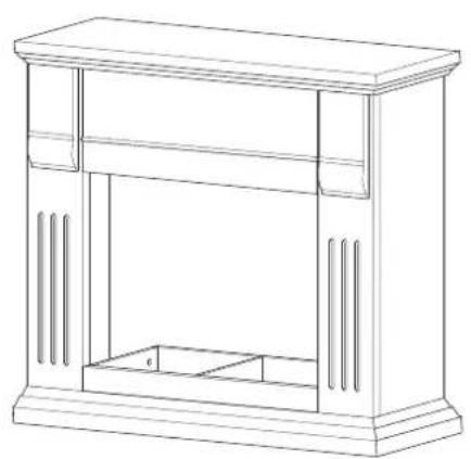 Line drawing of a simple cabinet or storage unit with no text, numbers, or symbols