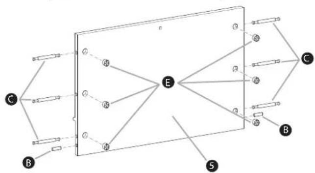 graph TD A["Component A"] -->|A| E["Component E"] B["Component B"] -->|B| E C["Component C"] -->|C| E E -->|D| D["Node 1"] E -->|E| E2["Node 2"] E -->|F| F["Node 3"] E -->|G| G["Node 4"] E -->|H| H["Node 5"]