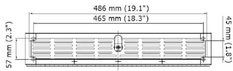 486 mm (19.1") 465 mm (18.3") 57 mm (2.3") 45 mm (1.8)