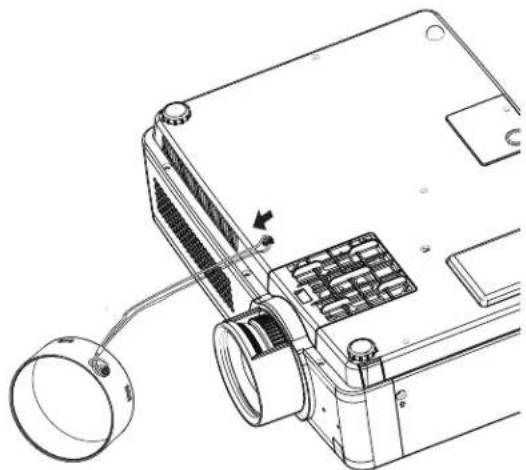 SANYO PLC-XU305A - Attaching the Lens Cap - 1