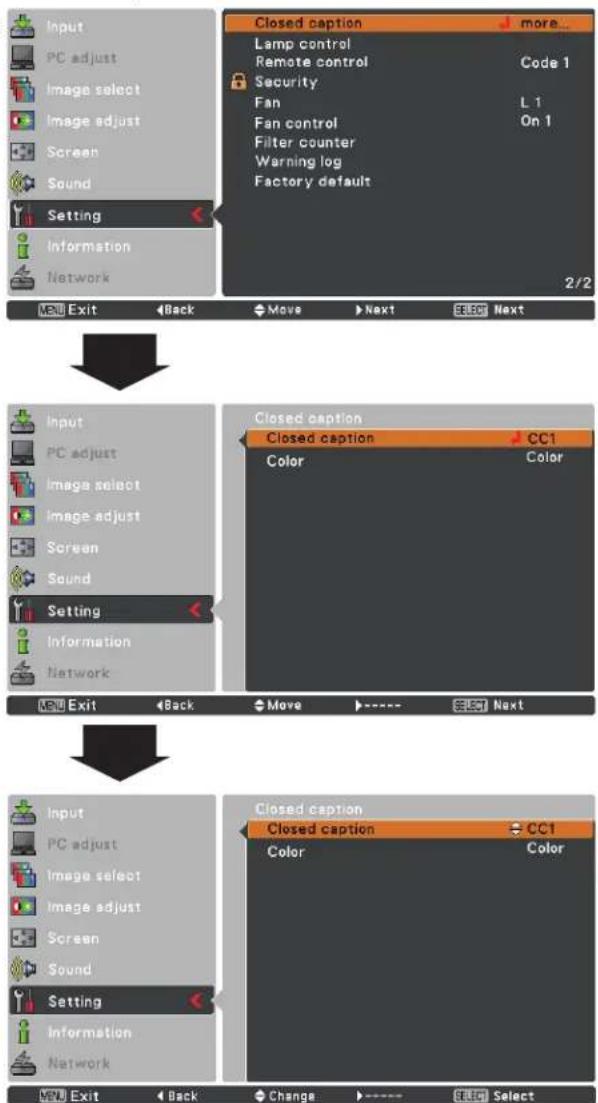 Input PC adjust Image select Image adjust Screen Sound Setting Information Network Closed caption Lamp control Remote control Security Fan Fan control Filter counter Warning log Factory default more... Code 1 L 1 On 1 2/2 Next Next Next Next Next Next Next Next Next Next Next Next Next Next Next Next Next Next Next Next Next Next Next Next Next Next Next Next Next Next Next Next Next Next Next Next Next Next Next Next Next Next Next Next Next Next Next Next Next Next New Exit Back Move Next
