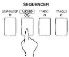 SEQUENCER START/STOP RECORD TRACK 1 TRACK 2 0 0 0 0