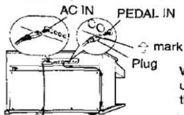 AC IN PEDAL IN mark Plug