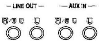 - LINE OUT - — AUX IN — H/R C U ○ ○ H/R U U