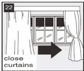 22 close curtains