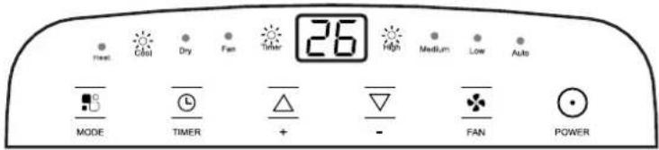 26 High Medium Low Auto MODE TIMER + - FAN POWER