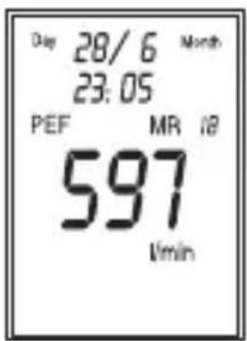 Day 28/6 Month 23:05 PEF MR 18 597 V/min