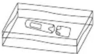 Line drawing of a rectangular box with internal compartments (no text or symbols)