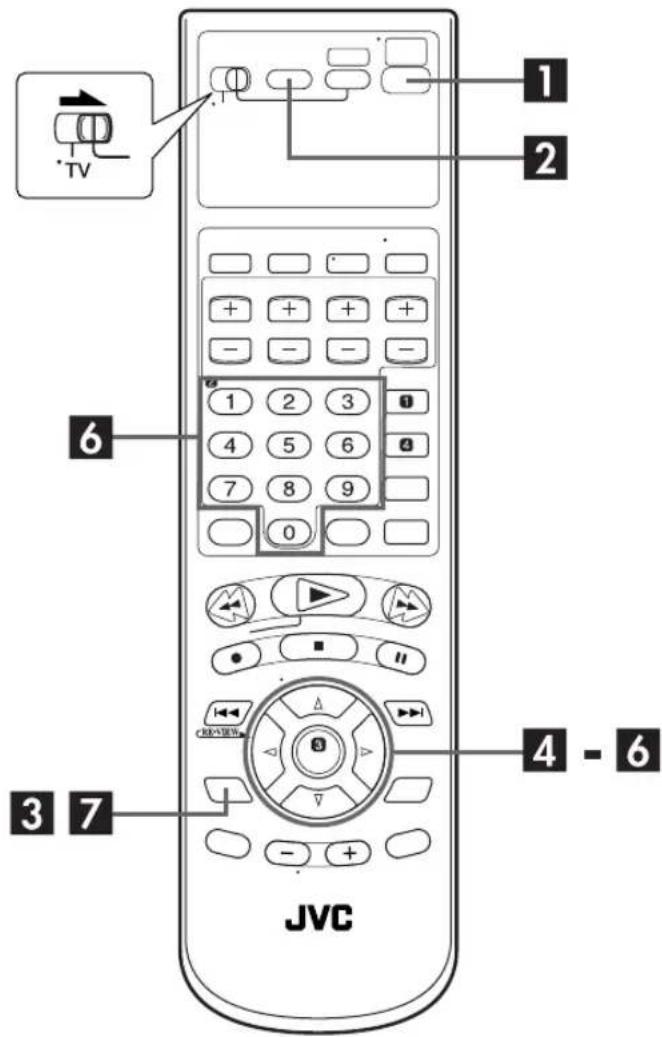 TV 1 2 6 1 2 3 4 5 6 7 8 9 0 3 7 JVC 4 - 6