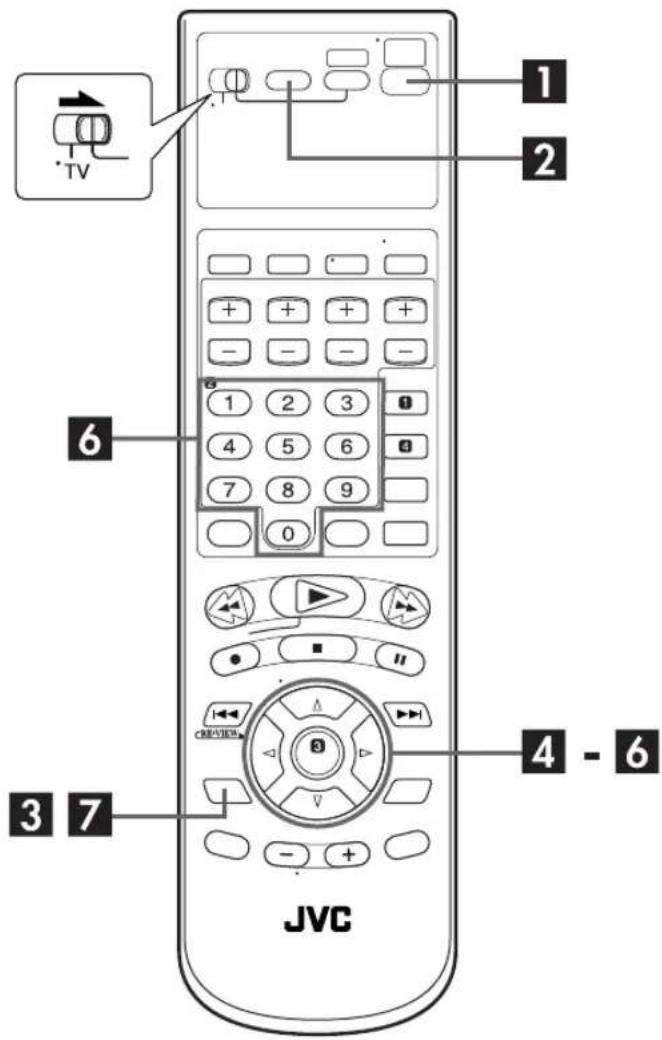 TV 1 2 6 1 2 3 4 5 6 7 8 9 0 3 7 JVC 4 - 6