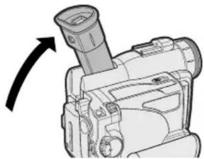Diagram of a camera with an arrow indicating direction (no text or symbols present)