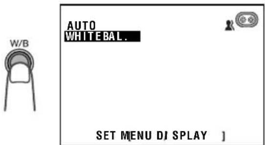 AUTO WHITE BAL. SET MENU DISPLAY ]