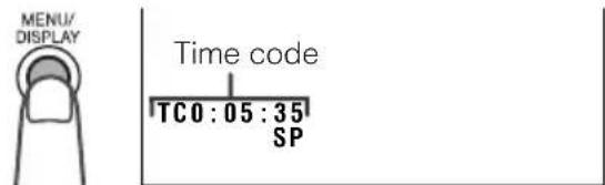 MENU DISPLAY Time code TC0:05:35 SP