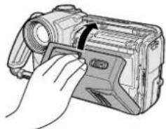 Hand inserting a digital camera into a case (no text or symbols visible)