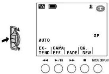 V4 AUTO SP EX-GAMA QK. TEND EFF. FADE REW MODE DISPLAY