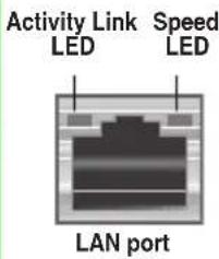 Activity Link LED Speed LED LAN port