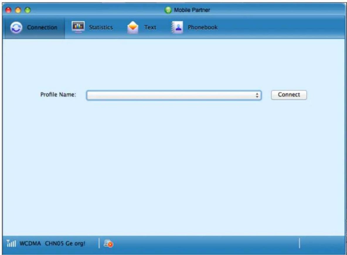 Mobile Partner Connection Statistics Text Phonebook Profile Name: Connect WCDMA CHN05 Ge org!