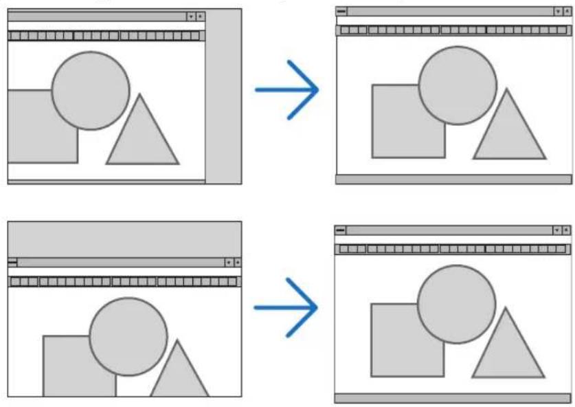 NEC P554U - Adjusting Horizontal/Vertical Position [HORIZONTAL/VERTICAL] - 1