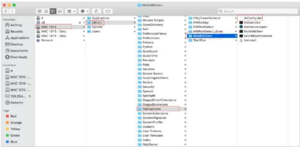 MobileBrServ Favorites AirDrop Recents Applications Desktop Documents Downloads Locations A MAC 1015 - ... MAC 1015 - ... MAC 1015 - ... Network Tags Red Orange Yellow Green Blue A us MAC 1015 MAC 1015 - Data MAC 1015 - Data Network Applications Library System Users Logy Modem Scripts OpenDirectory Perf PreferencePanos Preferences Primers Python QuickLook QuickTime Receipts Ruby Sandbox Screen Savers ScriptingAdditions Scripts Security Speech Spotlight StagedDriverExtensions StagedExtensions StartupItems SystemExtensions SystemMigration SystemProfiler Updates User Pictures User Template Video WebServer HW_CreateNetwork HWINetMgr HWPortDetect HWRootDetect Driver MobileBrServ StartIOvc ArConfig.dat mbbservice mbbserviceopen MobileBrServ runmbbservicesopen Uninstall