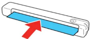 Illustration of a blue tab with a red arrow pointing to it, no text or symbols present