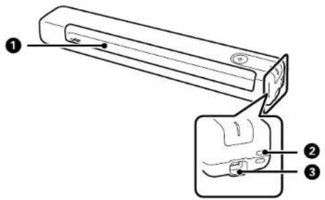 Technical diagram showing a mechanical component with numbered parts and directional arrows indicating assembly or movement.