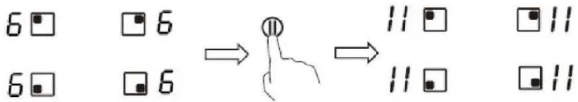 6□ 6□ 6□ 6 → 11 11□ 11□ 11 □11 □11 □11