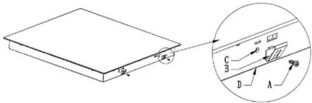 CANDY CIS642SCTT/4U - Justere brakettposisjonen - 1