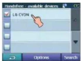Handfree - available devices LG CYON Options Search