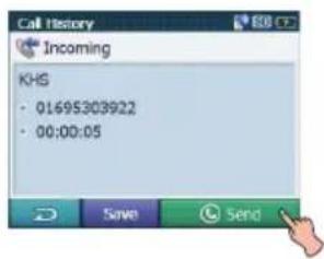 Call History Incoming KHS 01:695303922 00:00:05