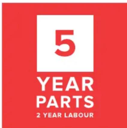 5 YEAR PARTS 2 YEAR LABOUR