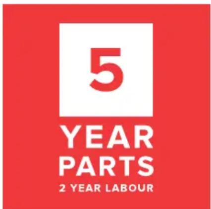 5 YEAR PARTS 2 YEAR LABOUR