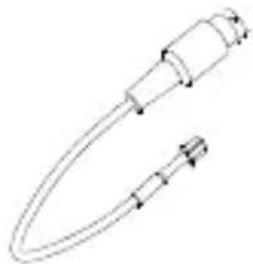 Line drawing of a medical or laboratory device with a curved tube and connector (no text or symbols)