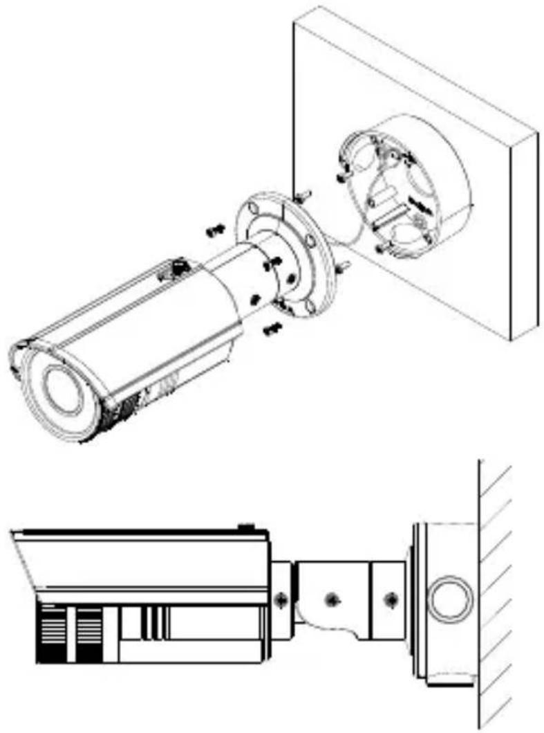 Technical line drawing of a mechanical assembly with exploded and assembled views (no text or symbols)