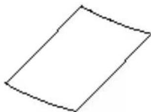 Simple geometric shape: a tilted rectangle with no text or symbols