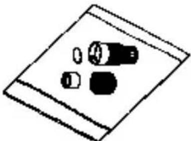 Simple line drawing of a tablet with two buttons and one screen (no text or symbols)