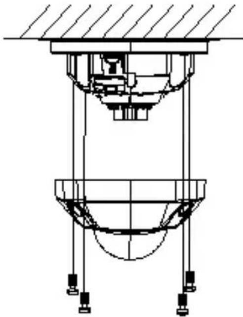 Technical line drawing of a mechanical assembly with no visible text or symbols