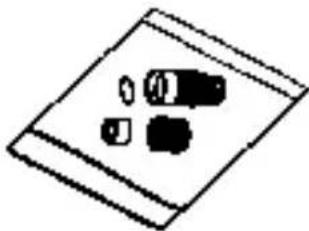 Simple line drawing of a device with three labeled components (no text or symbols)
