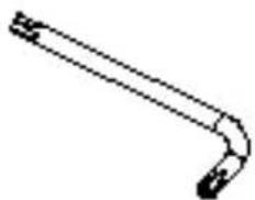 Simple line drawing of a bent pipe or lever (no text or symbols)