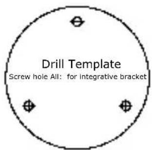 Drill Template Screw hole All: for integrative bracket
