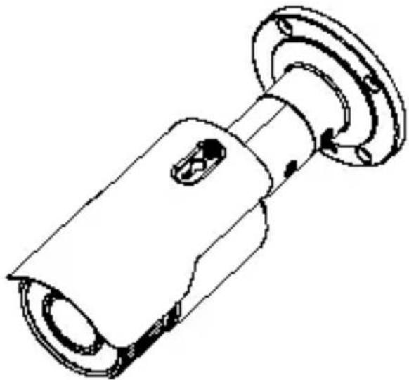 Technical line drawing of a mechanical component with flanged ends and a central shaft (no text or symbols)
