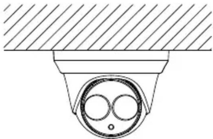 Technical line drawing of a mechanical component with three circular features and hatched background (no text or symbols)