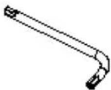 Simple line drawing of a bent tool or bracket (no text or symbols)