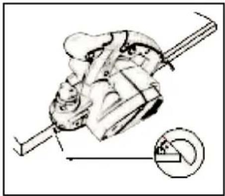 Technical line drawing of a mechanical component with an inset showing a circular detail (no text or symbols)