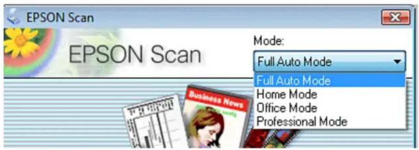 EPSON Scan EPSON Scan Mode: Full Auto Mode Full Auto Mode Home Mode Office Mode Professional Mode