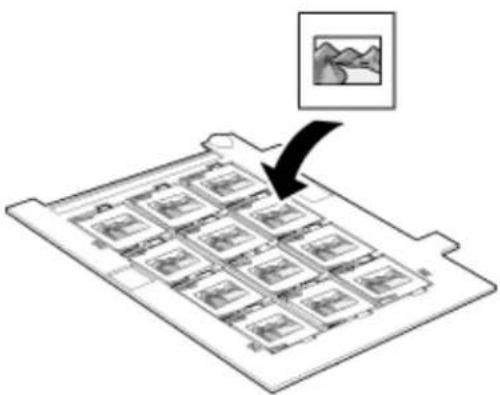 Diagram showing a grid layout with an arrow pointing to a small inset image, likely illustrating a layout or layout adjustment.