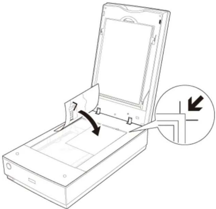 Line drawing of a device with an open lid and a black arrow indicating rotation or movement (no text or symbols)
